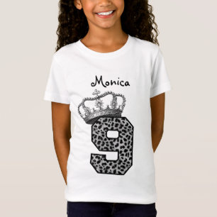 9th FödelsedagPrincess Kröna och snöLeopard V09 Tröja