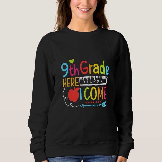 9th Grade Here I Come Happy First Day Of School T Shirt (Framsida)