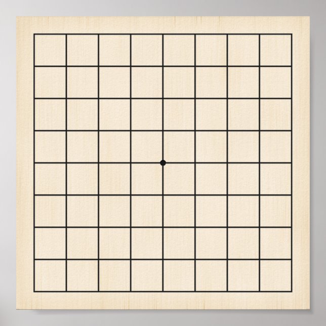9x9 Goban Portable Gameboard eller Decoupage (blek Poster (Framsidan)