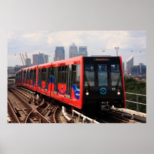 A006_001: London DLR tåg till Woolwich - affisch