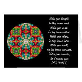 A01 färgpenna - Kaleidoscopic öde Card.1 Hälsningskort