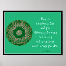 A05 Celtic Kaleidoscopic Mandala - Irish Bluting8 Poster