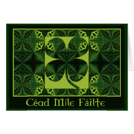 A05 Kaleidoscopic Shamrock - CÉAD MÍLE FÁILTE.1 Hälsningskort