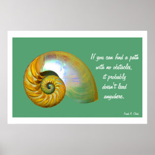 A06 Nautilus-Snäcka Poster - inspirerande citat.3