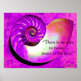 A07 Nautilus Snäcka Peace Inspiration Poster