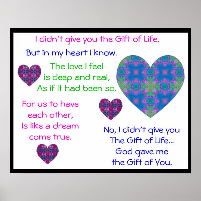 A07c Guds gåva - Poster - Version 3.Black Gräns (Framsidan)