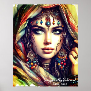 *~* A100 Psychic Boho Gypsy Fortune Teller 4 Poster