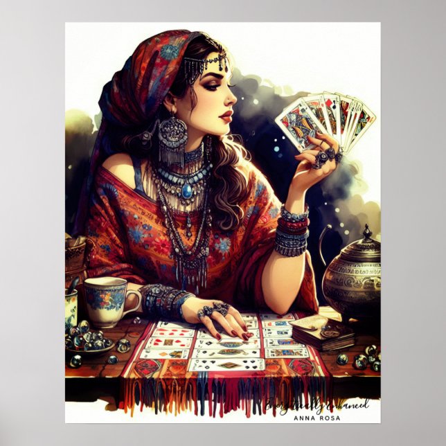 *~* A100 Psychic Reader Gypsy Crystal Boll 2 Poster (Framsidan)