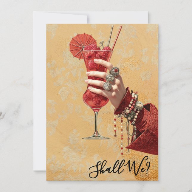 *~* A101 16 Prydnads Cocktail FOTO MOGROUPEN Inbjudningar (Framsida)