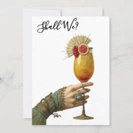 *~* A101 24 Ornate Cocktail PHOTO BACHELORETTE Inbjudningar