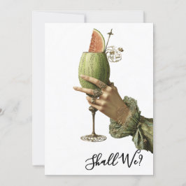 *~* A101 4  utsmyckad Cocktail FOTO BACHELORETTE Inbjudningar