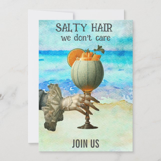 *~* A101 Beach Cocktail 12 FOTO MÖHIPPA Inbjudningar (Framsida)