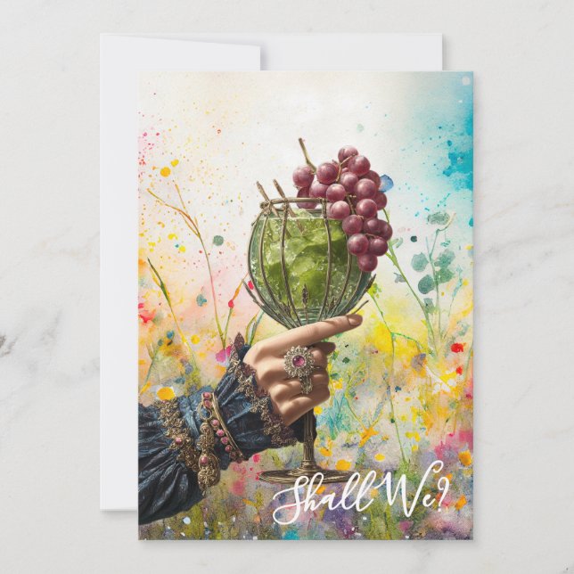 *~* A101 Cocktail 25 BILD  Utstuderad  MOGNA FLICK Inbjudningar (Framsida)