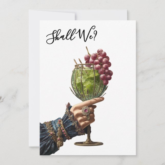 *~* A101 Cocktail FOTO  25  Utstuderad  MOGENKÅT Inbjudningar (Framsida)