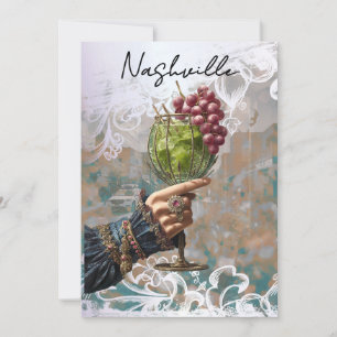 *~* A101 FOTO 25 Cocktail Nashville MÖHIPPA Inbjudningar