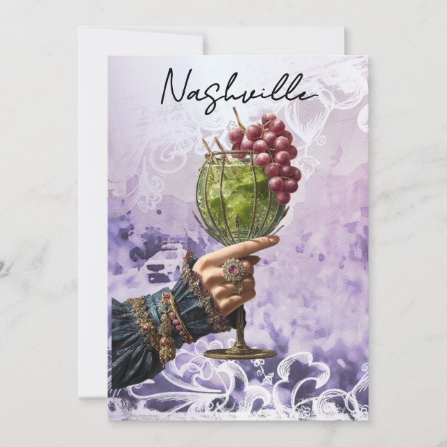 *~* A101 FOTO Cocktail25  Nashville MÖHIPPA Inbjudningar (Framsida)