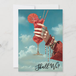 *~* A101 Ornate 16 Cocktail PHOTO BACHELORETTE HIM Inbjudningar