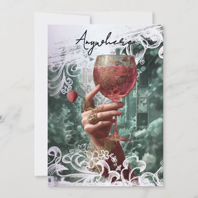 *~* A101PHOTO Cocktail Var som helst  MOGENKÅT 30 Inbjudningar (Framsida)