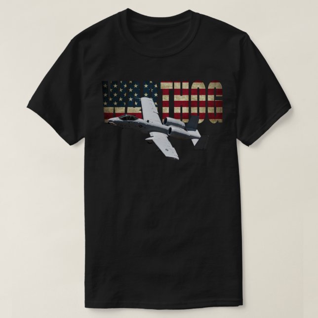 A10 A-10 Thunderbolt Warthog Brrt Shark mouth Lon T Shirt (Design framsida)