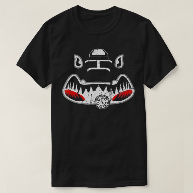 A10 Thunderbolt II Warthog Nose Art Shark Mouth Vu T Shirt (Design framsida)