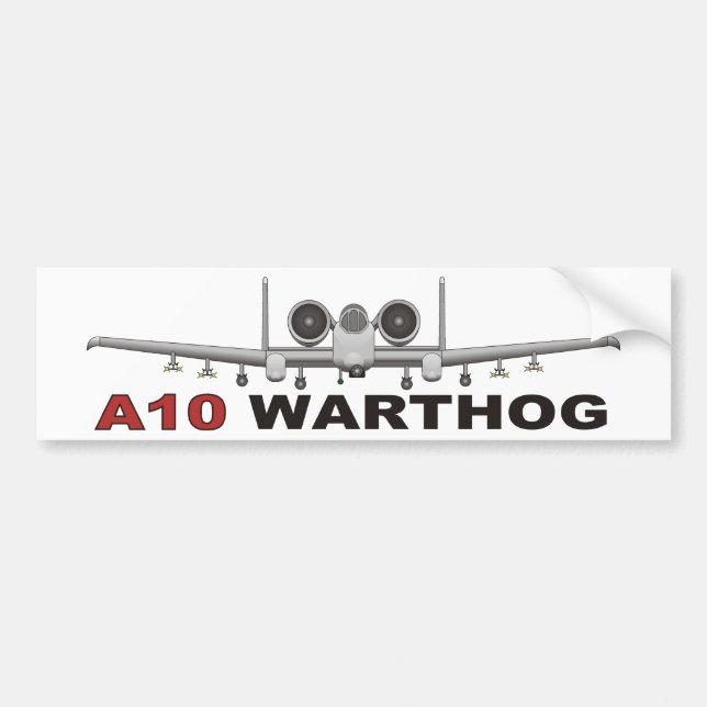 A10 Thunderbolt II Warthogen Bildekal (Framsidan)