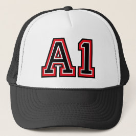 "A1" Monogram-Truckerkeps Keps
