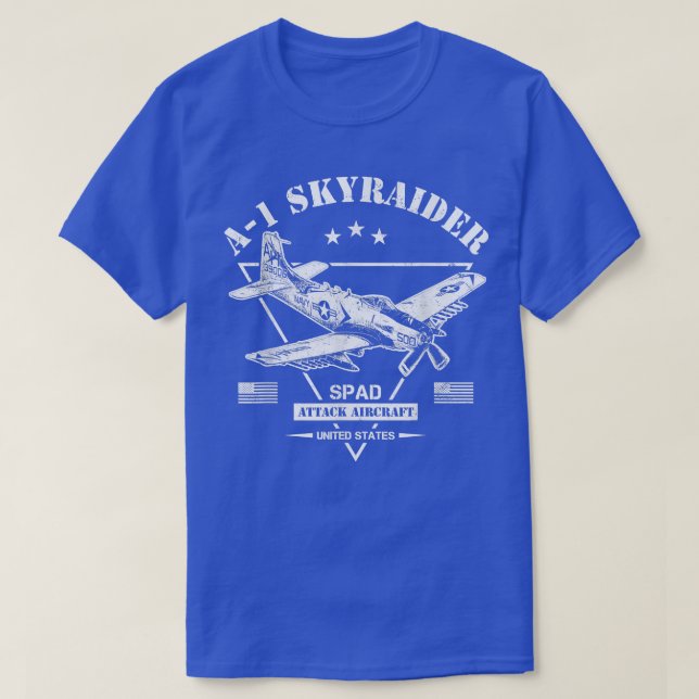 A1 Skyraider SPAD-luftfartyg T Shirt (Design framsida)
