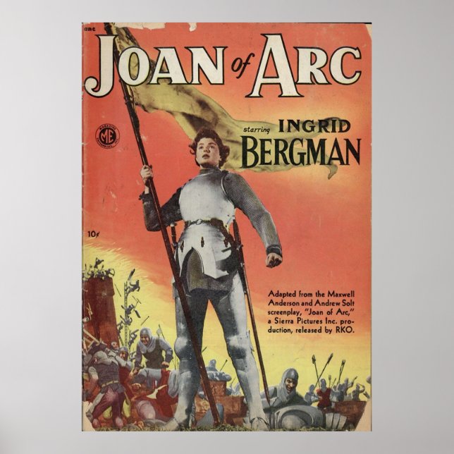 A1 Tecknad 021 Joan of Arc nn Poster (Framsidan)