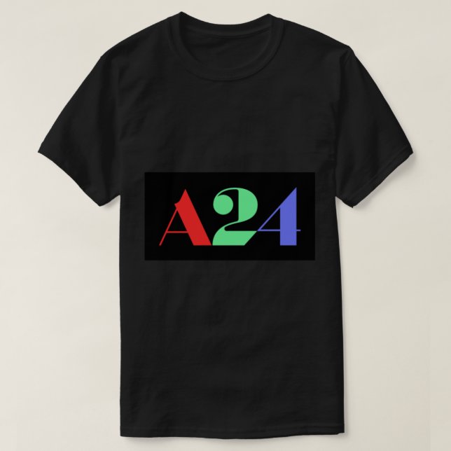A24-Multifärgadens Logotyp T Shirt (Design framsida)