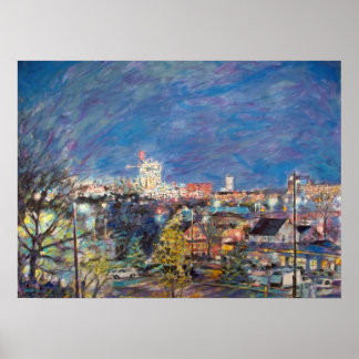 A2 SKYLINE NIGHT-VY POSTER