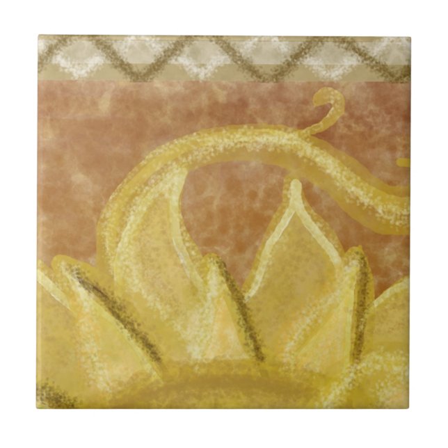 A2 - Sunface väggmålning, bästa mittet - A2 Kakelplatta (Framsidan)