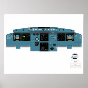 A320 eftersänder panelaffischen poster