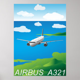 A321 Poster flygplansvektor