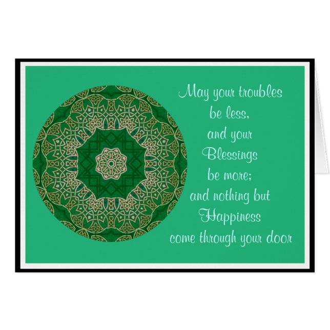 A35 Celtic fnurra Kaleidoscopic Card.9 Hälsningskort (Framsidan Horizontal)