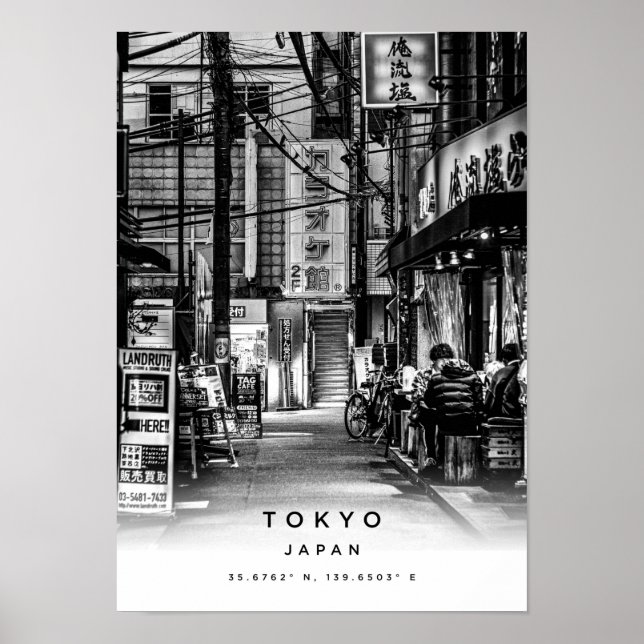 A3 Tokyo Japan-koordinater Poster (Framsidan)