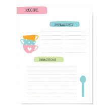 A4 Recipe Template (Instant Download)