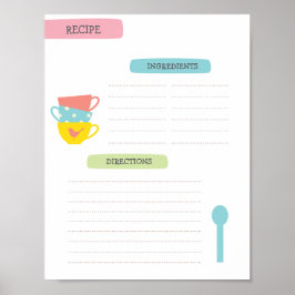 A4 Recipe Template (Instant Download) Poster