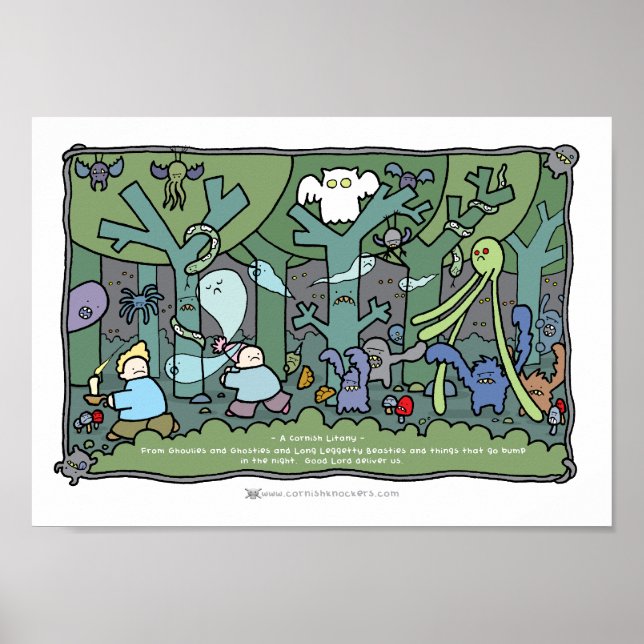 A4-utskrift av kornsiskt litteratur - Skogen som ä Poster (Framsidan)