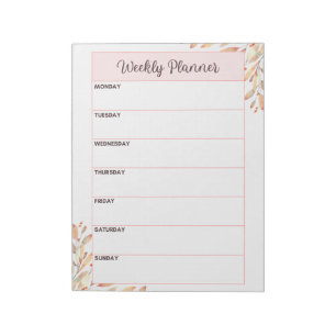 A4 Veckoplanering Anteckningsblock