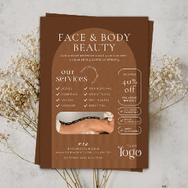 A5 Trendig Boho Terrakotta Skönhet Spa Salong Flygblad