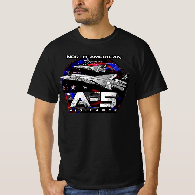 A5 Vigilante Carrier-based Supersonic Bomber Aircr T Shirt (Framsida)