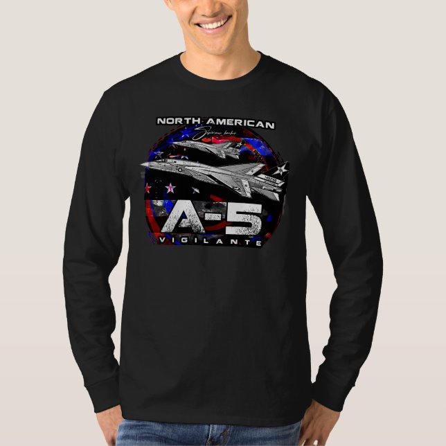 A5 Vigilante Carrier-based Supersonic Bomber Aircr T Shirt (Framsida)