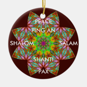 A62 Kaleidoscopic fred Ornament.1 Julgransprydnad Keramik