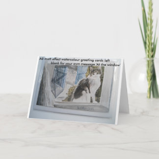 A6 vattenfärgshälsningskort kort