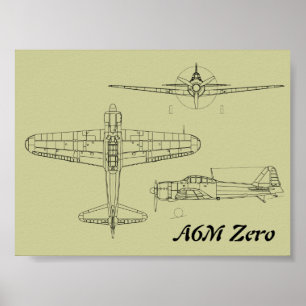 A6M nolla Poster