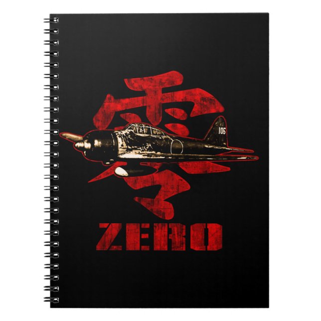 A6M Zero Anteckningsbok Med Spiral (Framsidan)