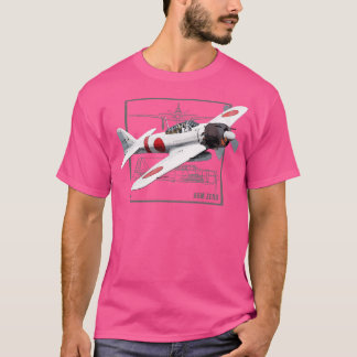 A6M Zero Japanskt WW2 Fighter Flygplan T Shirt