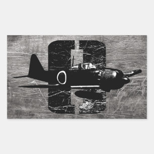 A6M Zero Rektangulärt Klistermärke
