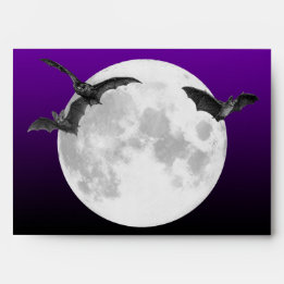 A7 Full Moon med inbjudningskuvert för Fladdermöss