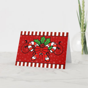 A7 Rand-julkort i Candy cane Helgkort